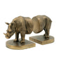 Rhino Bronze Bookends - Set of 2