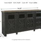 Tyler Creek - Extra Large TV Stand - Black / Gray