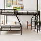 Twin over Full Bunk Bed with Loft Bed and Desk