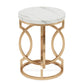 20” Round End Table with Faux Marble Top