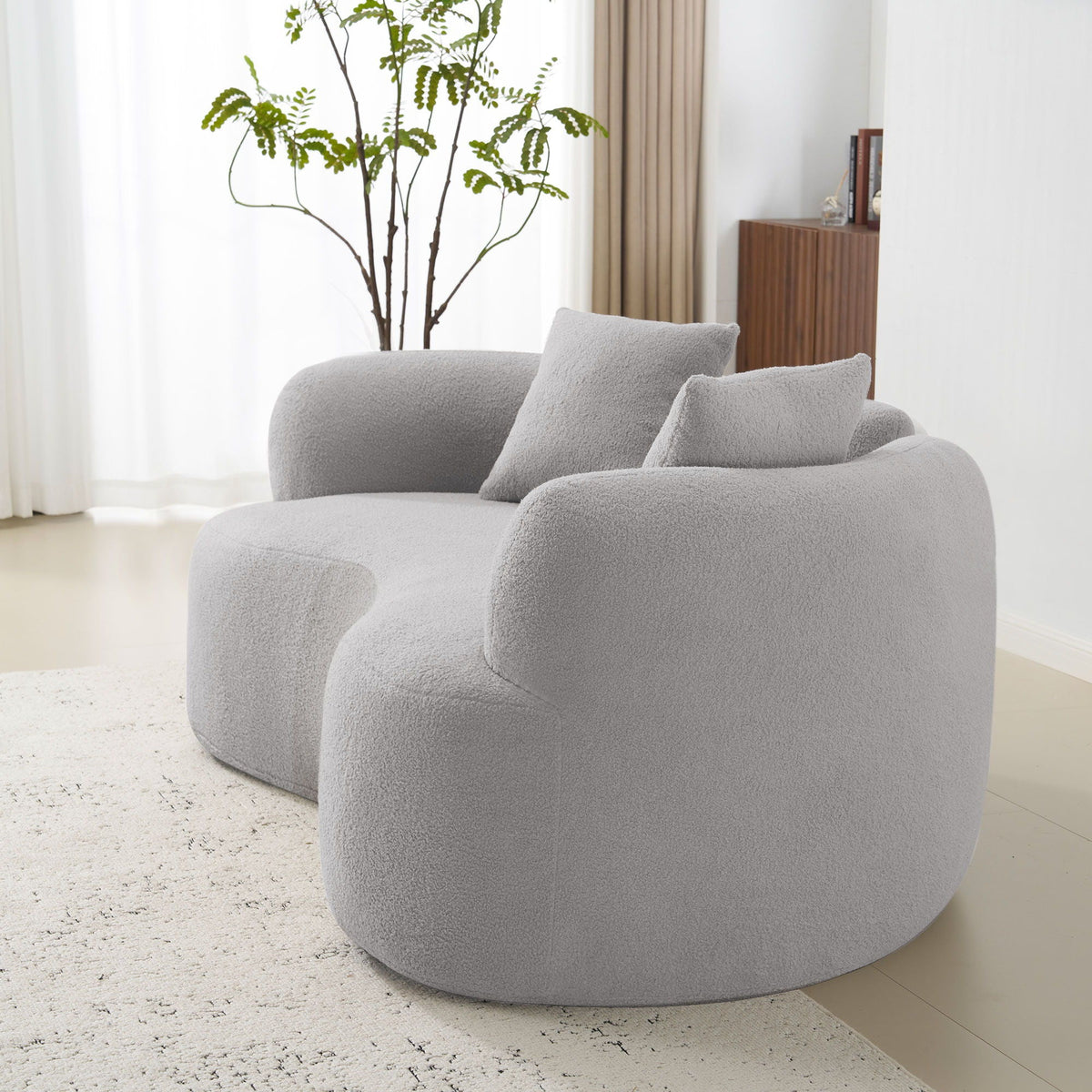 Modern Curved Loveseat - view 4
