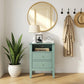 18" Green Fluted Nightstand