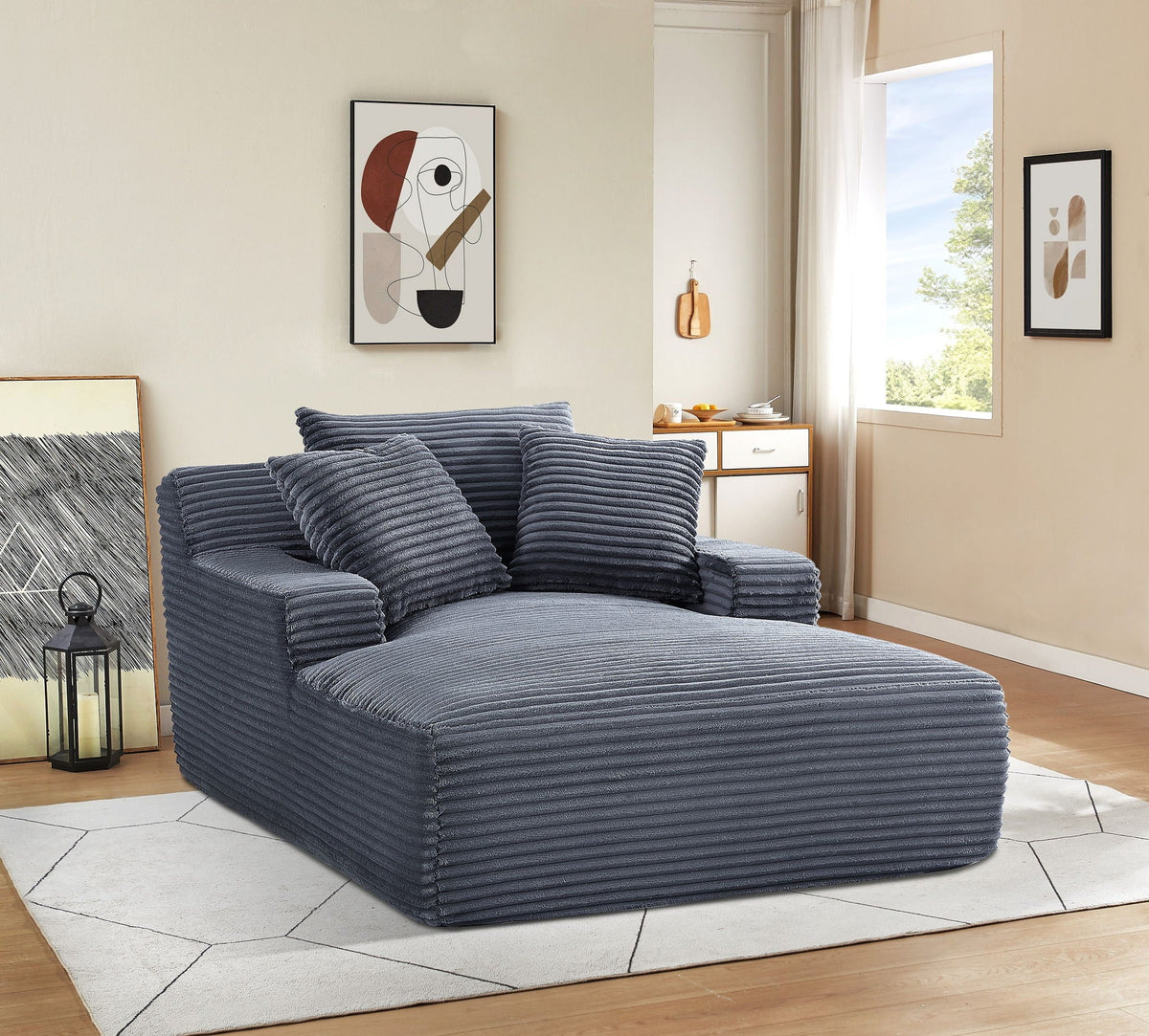 Cloudline - Oversized Chaise Lounge, Modern Comfy Couch With Full Foam Cushioning, Cozy Sleeper Sofabed - view 19