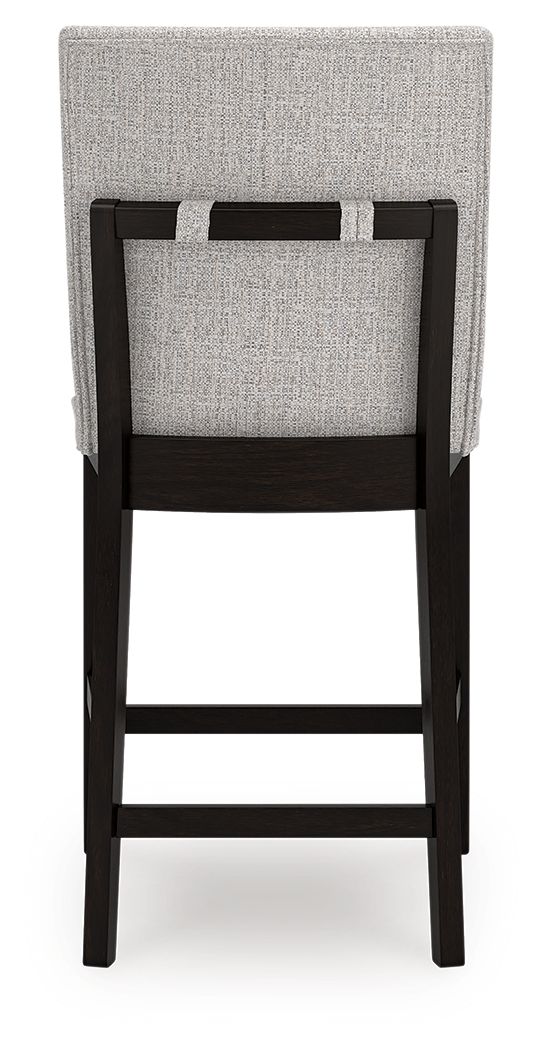 Neymorton - 5 Pc. - Rectangular Dining Room Counter Table, 4 Barstools - Dark Grayish Brown - view 4