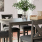 Caitbrook - Rect Drm Counter Table Set (Set of 7) - Gray