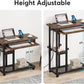 28"-39.3" Height Adjustable Portable Desk with Power Outlet & USB Ports