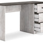 Shawburn - Home Office Desk - White / Dark Charcoal Gray