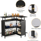 36” x 48” L-Shaped Home Bar Unit with Footrest