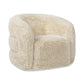 Colt 33" Fur Swivel Upholstered Barrel Accent Arm Chair