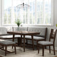 Backless Upholstered Dining Bench Mid-Century Seating