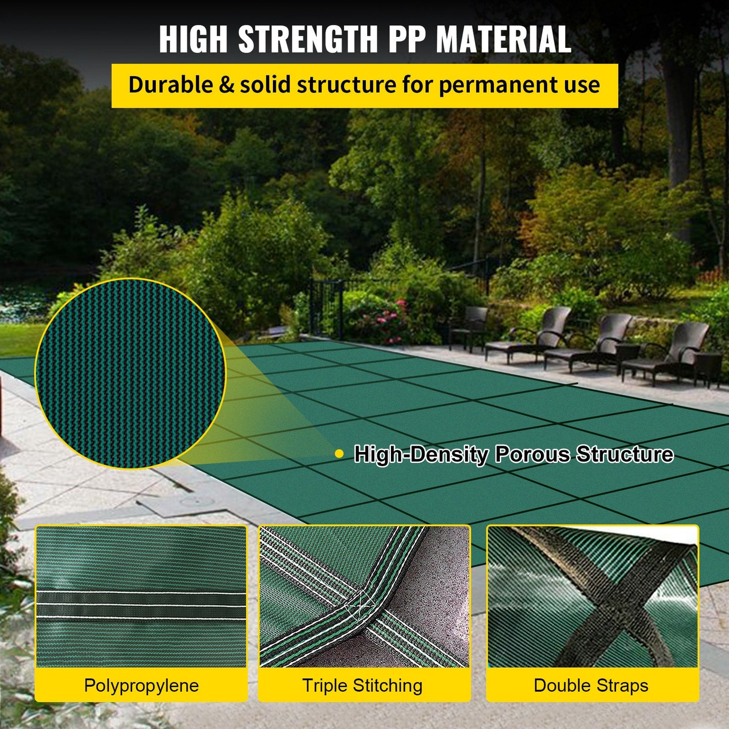 20 x 38 ft Rectangle Pool Safety Cover