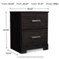 Belachime - Two Drawer Night Stand - Charcoal
