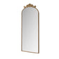 58"x24" Arched Full Body Mirror with Vintage Ornate Carving