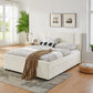 Queen Size Vertical Channel Tufted Headboard Bed