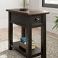 Tyler Creek - Chair Side End Table - Black / Gray