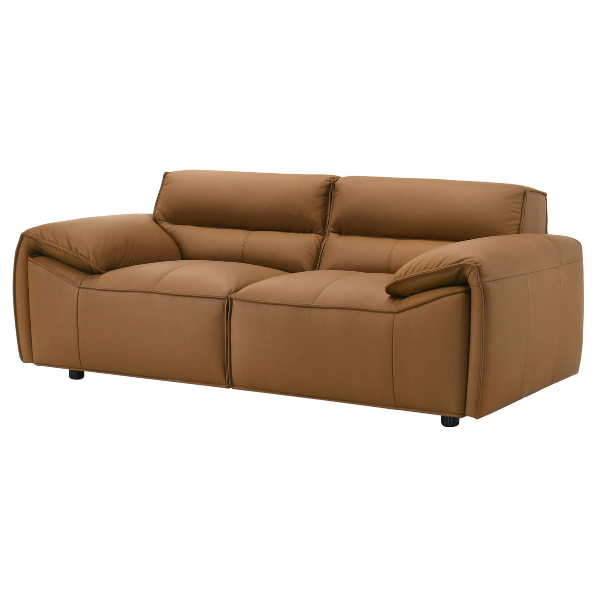 Buxton Top Grain Leather Upholstered Loveseat Orange - view 6
