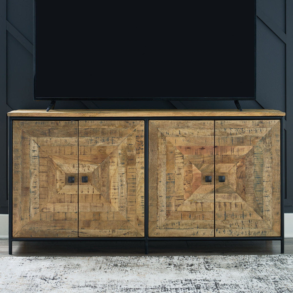 Camney - Accent Cabinet - Brown / Black