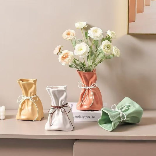 Resin Vase Elegant Flower Arrangement Home Decor