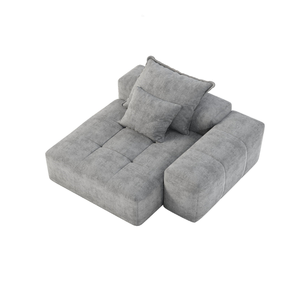 Modern Oversized Modular Sectional Chaise Sofa with Chenille Fabric - Multiple Colors