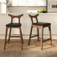 Hester Solid Wood Upholstered Square Bar Chair (Set Of 2)