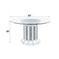 Noralie - Dining Table - Clear Glass Top & Mirrored & Faux Diamonds