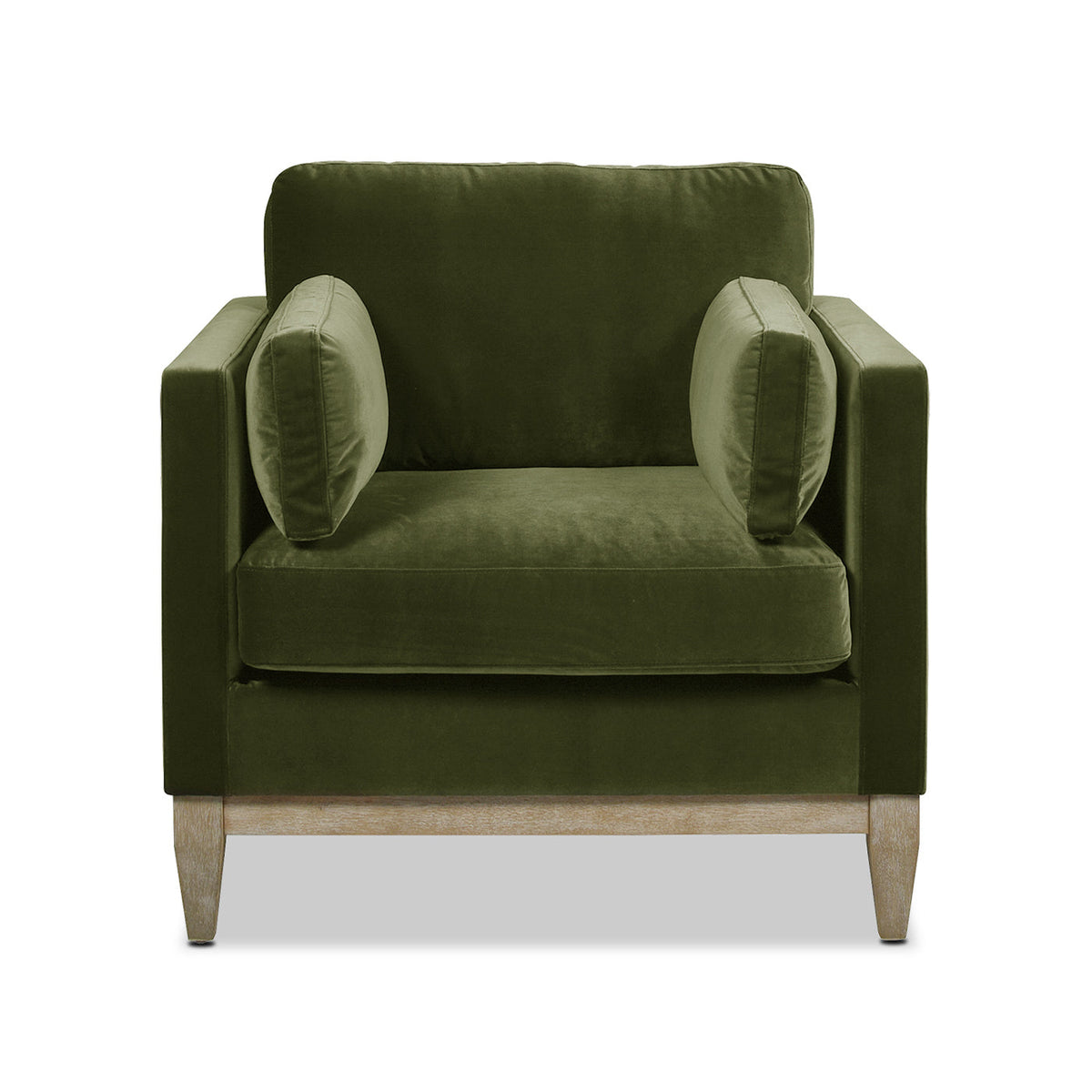 Knox 36" Modern Farmhouse Arm Chair, Olive