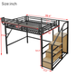 Queen Size Loft Bed with Stairs and Storage Shelves