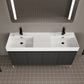 60" Freestanding Bathroom Vanity with Resin Double Sink