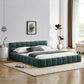 Queen Size Upholstered Bed Frame with Thick Fabric