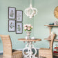 Farmhouse Chandelier, 6 Light Wood Chandelier Pendant Light Fixture With Adjustable Chain For Dining Room - view 24