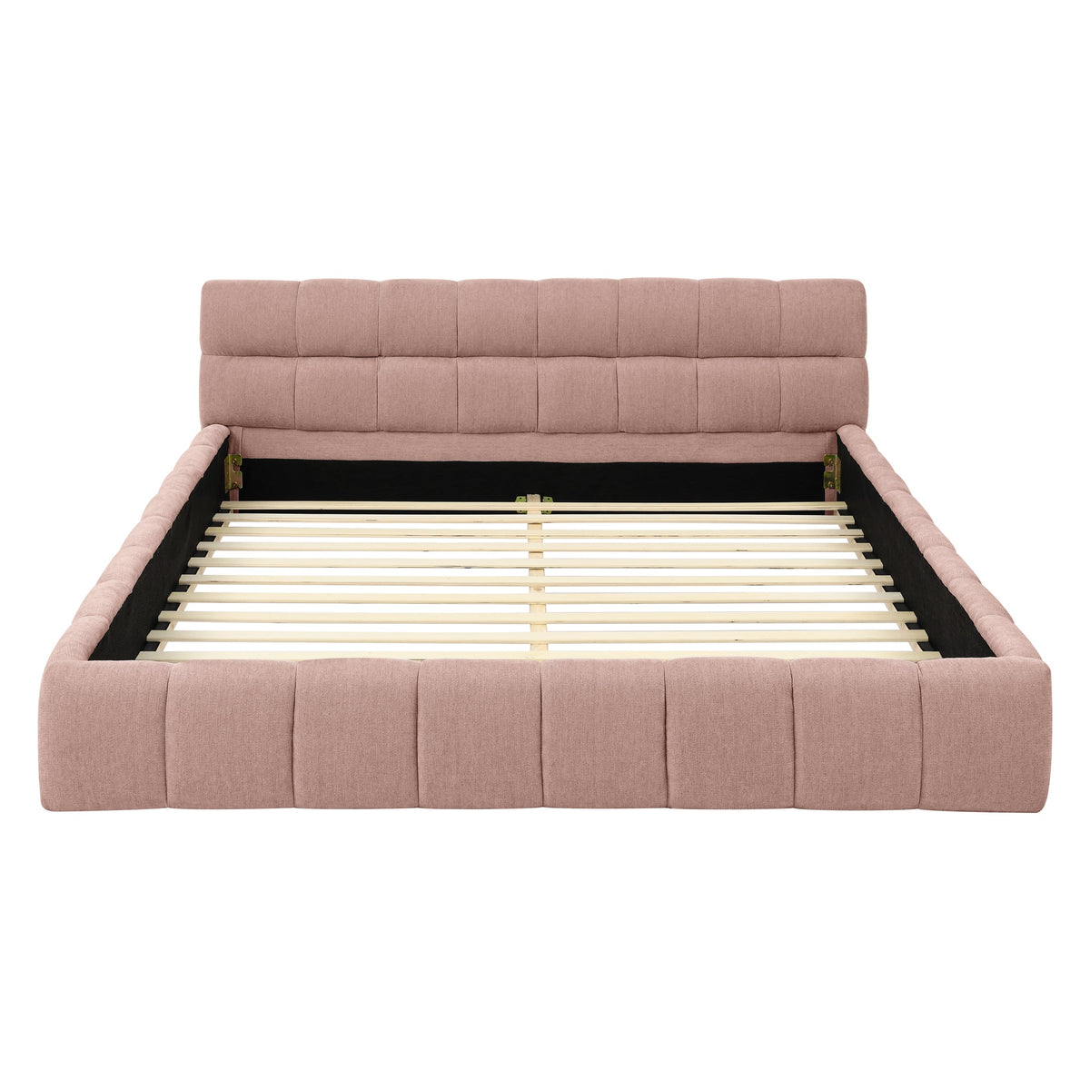 Queen Size Upholstered Bed Frame with Headboard