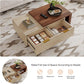 42.13" Extendable Coffee Table with Storage Drawers