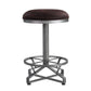 Evangeline - Counter Height Stool (Set of 2) - Rustic Brown Fabric & Black