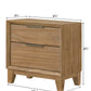 1pc Contemporary 2-Drawer Nightstand