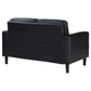 Ruth Upholstered Track Arm Loveseat Black - view 5