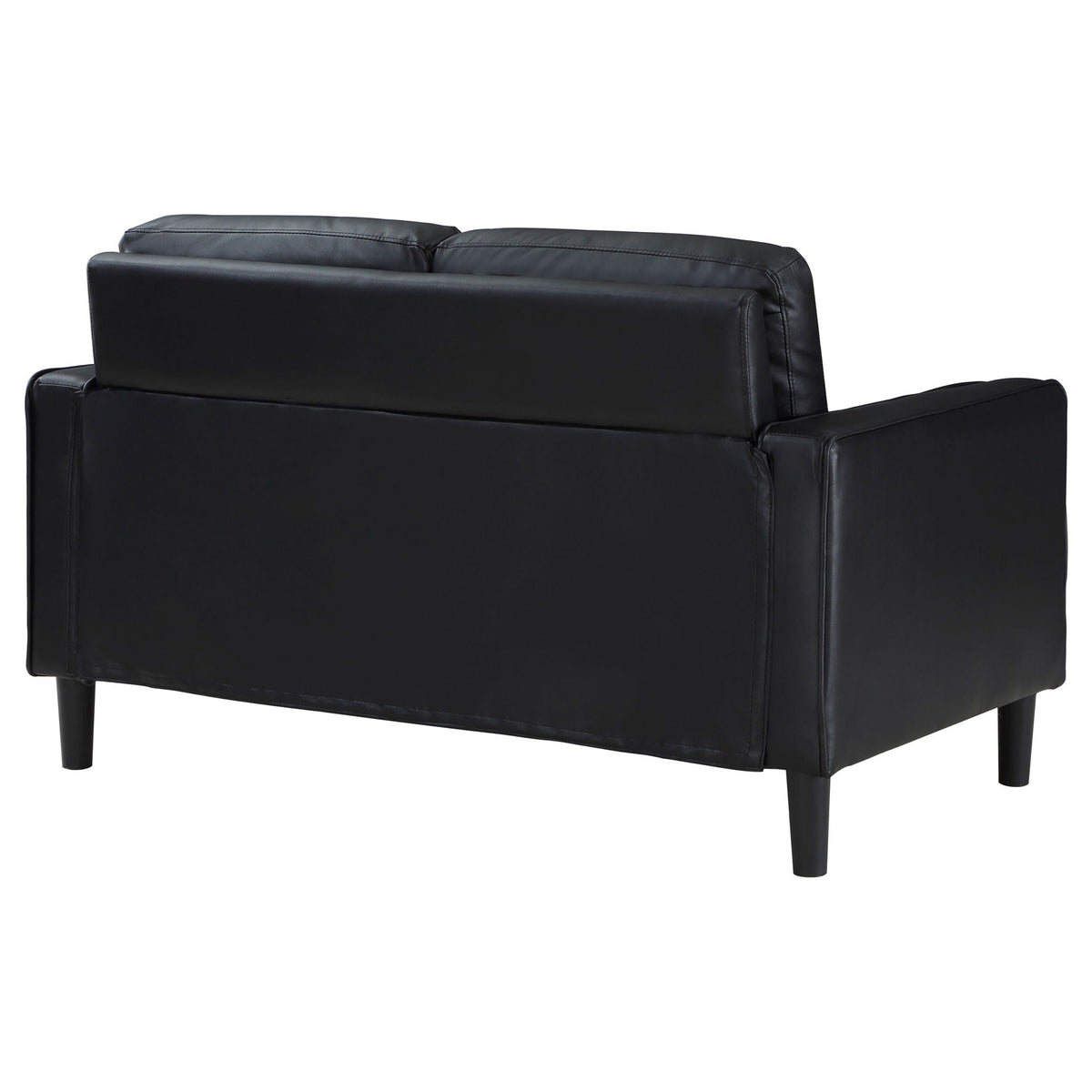 Ruth Upholstered Track Arm Loveseat Black - view 5
