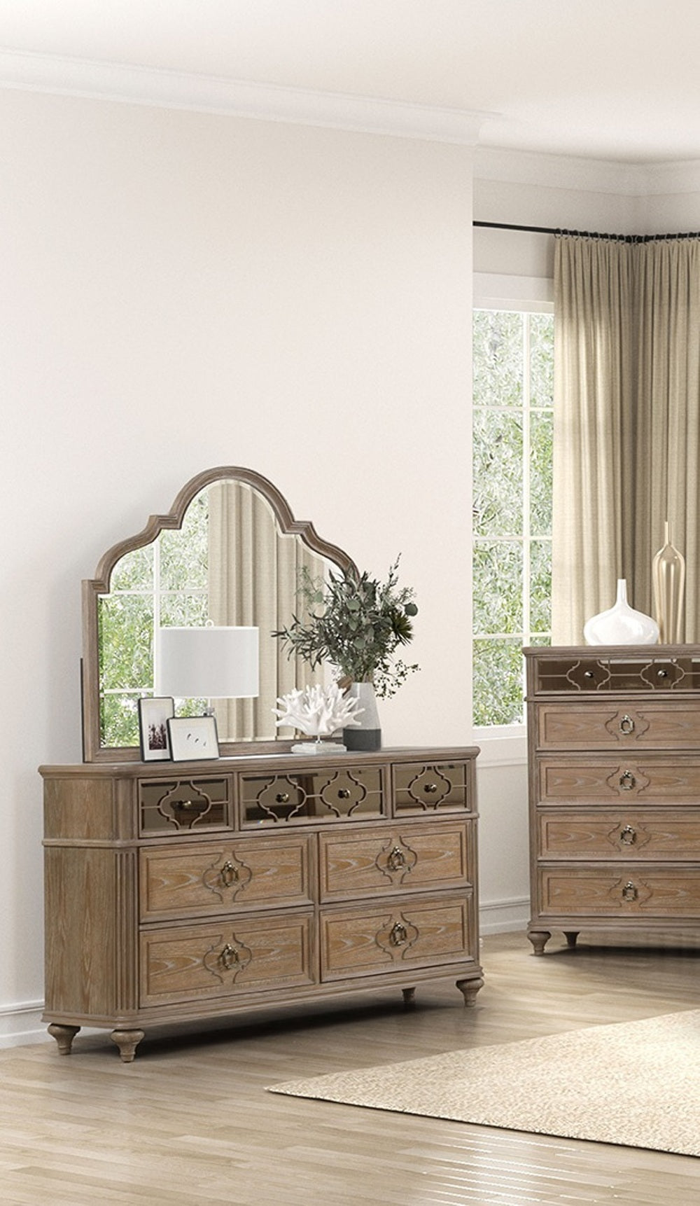 Simple Contemporary 1pc Dresser Rustic