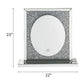 Noralie - 23" Accent Mirror With LED - Mirrored & Faux Diamonds