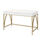 Lightmane - Vanity Desk (Same 92660) - White High Gloss & Gold