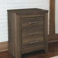 Juararo - Two Drawer Night Stand - Dark Brown