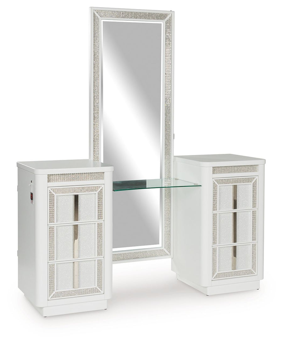 Chalanna - Vanity With Mirror - White
