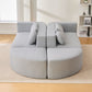 Boneless - Couch Modular Sectional Sofa With Deep Seating And Curved Design - view 11