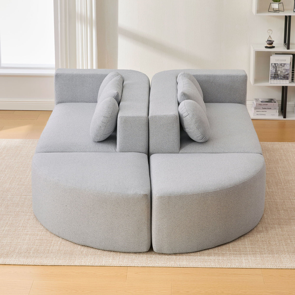 Boneless - Couch Modular Sectional Sofa With Deep Seating And Curved Design - view 11