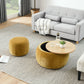 Round Storage Ottoman, 2 In 1 Function, End Table And Ottoman - view 23