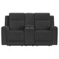Brentwood Upholstered Reclining Loveseat Dark Charcoal - view 6