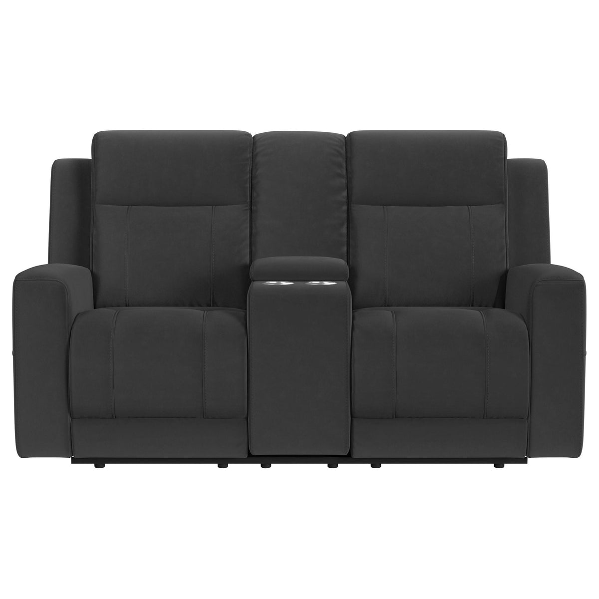 Brentwood Upholstered Reclining Loveseat Dark Charcoal - view 6