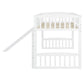 Twin Size Loft Bed With Slide And Ladder - White