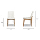 Auden Upholstered Reclaimed Pine Wood Dining Chair Set of 2