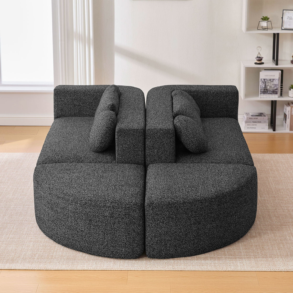 Boneless - Couch Modular Sectional Sofa With Deep Seating And Curved Design - view 12
