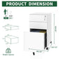 3-Drawer Mobile File Cabinet with Lock
